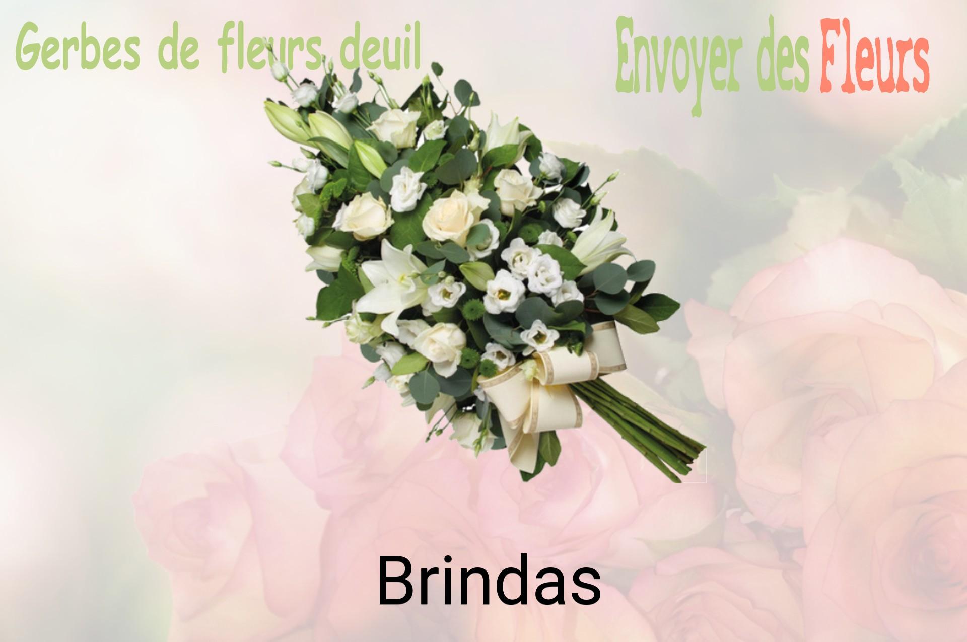 Gerbe de fleurs de deuil livrée à Brindas